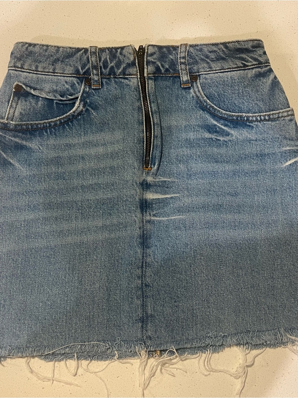 SANDRO Women’s Size 2 Tessa Denim Jean Mini Skirt in light Washed